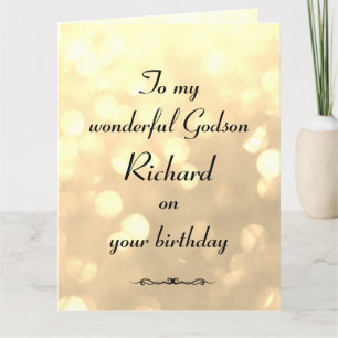 Personalisiert Godson Birthday Karte
