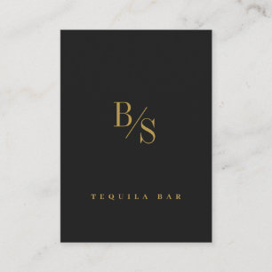 Personalisiert Gold Black Modern Beruflich Visitenkarte