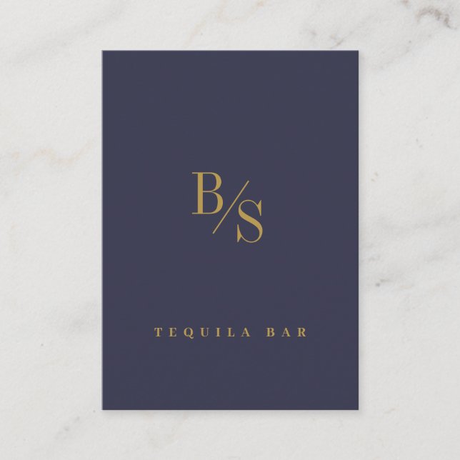 Personalisiert Gold Blue Modern Beruflich Visitenkarte (Vorderseite)