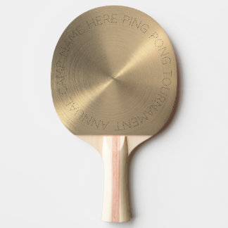 Personalisiert Gold Metallic Tischtennis Schläger