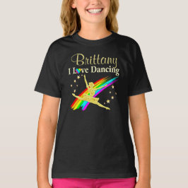PERSONALISIERT GOLD RAINBOW SCHÖNE BALLERINA T-SHI T-Shirt