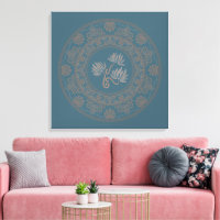Personalisiert Golden Aquamarin Rokoko Lotus Dot M