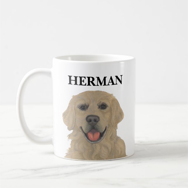 Personalisiert Golden Retriever Dog Kaffeetasse (Links)