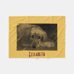 Personalisiert Golden Retriever Fleecedecke