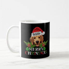 Personalisiert Golden Retriever Frohe Weihnachten Kaffeetasse