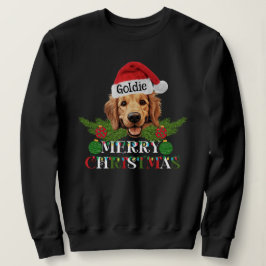 Personalisiert Golden Retriever Frohe Weihnachten Sweatshirt