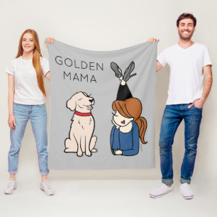 Personalisiert Golden Retriever Mama Fleece Blanke