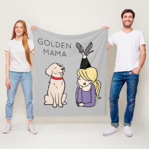 Personalisiert Golden Retriever Mama Fleecedecke