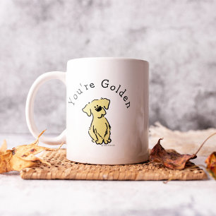 Personalisiert Golden Retriever Puppy einfach weiß Kaffeetasse