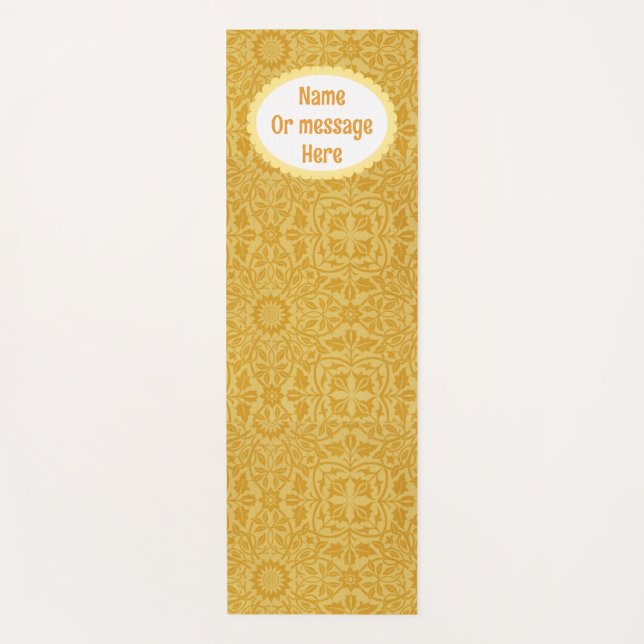 Personalisiert Golden Yellow William Morris Yogamatte (Vorderseite)