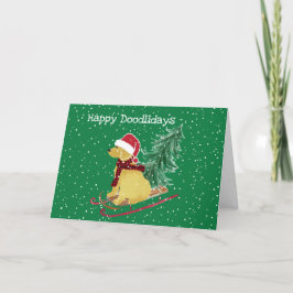 Personalisiert Goldendoodle Weihnachtsschnecke Feiertagskarte