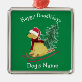 Personalisiert Goldendoodle Weihnachtsschnecke Ornament Aus Metall