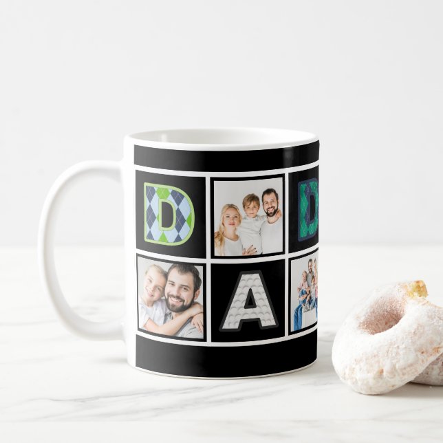 Personalisiert Golf Vater Foto Uni Kaffeetasse (Mit Donut)