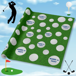 Personalisiert, Golf Wrapping Paper für ihn oder s Geschenkpapier