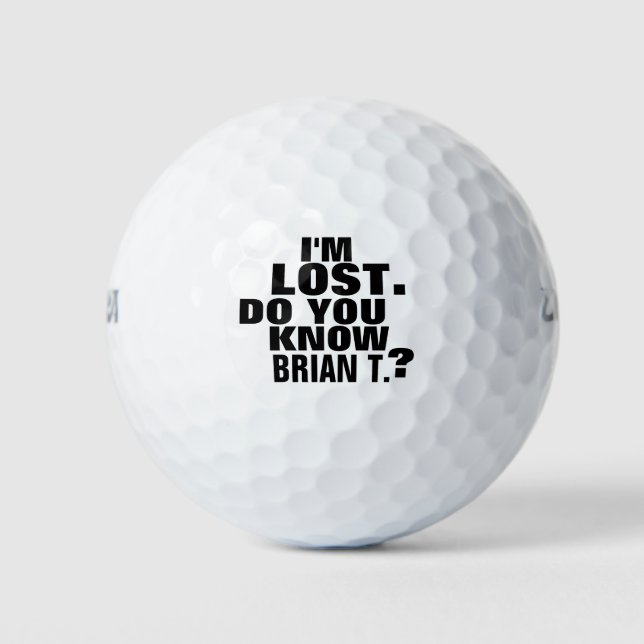 Personalisiert Golfer Name Funny Love Golfball (Vorderseite)