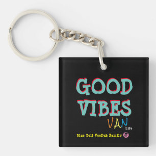 Personalisiert Good Vibes Van Life Camper Van Schlüsselanhänger