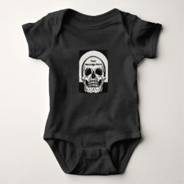 Personalisiert Goth Baby Skull Black Baby Strampler