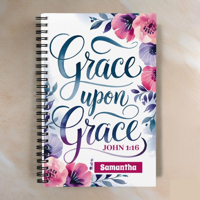 Personalisiert Grace Upon Grace Christlich Journal Notizbuch (Von Creator hochgeladen)