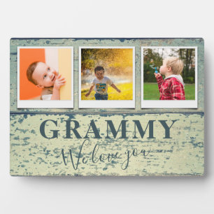 Personalisiert Grammy Grandchildren 3 FotoCollage  Fotoplatte