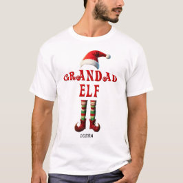 Personalisiert Granddad Elf Weihnachtsfest T - Shi T-Shirt