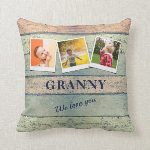 Personalisiert Granny Grandchildren 3 FotoCollage Kissen
