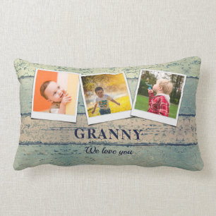 Personalisiert Granny Grandchildren 3 FotoCollage Lendenkissen