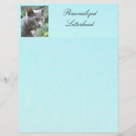 Personalisiert Grau Kitty Letterhead