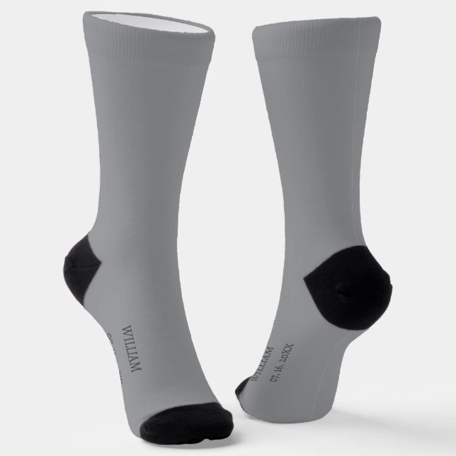 Personalisiert-Grau-Kleid Socken (Gewinkelt)