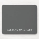 Personalisiert-Grau-Minimalistisch-Monogramm Mousepad<br><div class="desc">Bleibe stylish und organisiert mit diesem personalisierten,  grau-minimalistisch-monogramm Mauskissen,  das deinen Namen in einem schlichten und eleganten weißen Schriftart zeigt. Der solide Hintergrund bietet ein modernes und sauberes Aussehen,  das jeden Arbeitsplatz erhöht. Ideal für Zuhause- oder Büroanwendungen,  dieses Mauspad beeindruckt mit Sicherheit.</div>