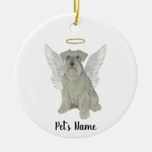 Personalisiert Grau Silver Schnauzer Keramik Ornament