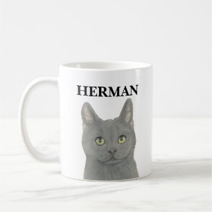 Personalisiert-graue Chartreuse-Katze Kaffeetasse