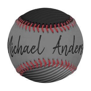 Personalisiert Gray Trendy Abstrakt Stripe Muster Baseball