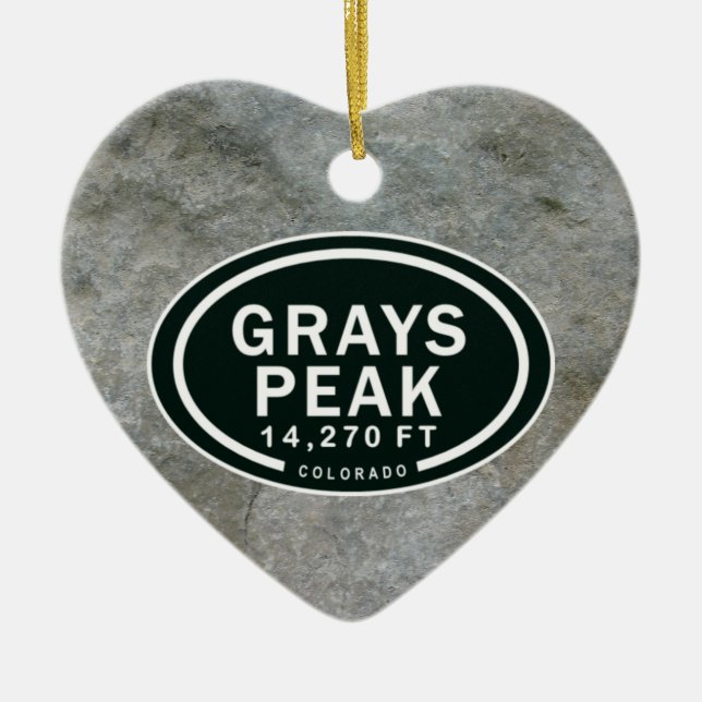 Personalisiert Grays Peak Monument Obelisk Keramik Ornament (Vorne)