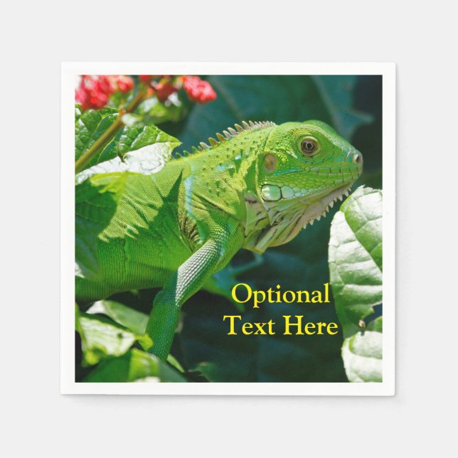 Personalisiert Green Iguana Lizard Serviette (Vorderseite)