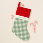 Personalisiert Green Kariert Simple Niedlich Name Weihnachtsstrumpf<br><div class="desc">Personalisiert Green Kariert Simple Niedlich Name Weihnachten Strumpf</div>
