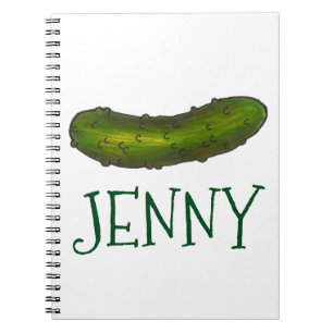 Personalisiert Green Kosher Dill Pickle Notebook Notizblock