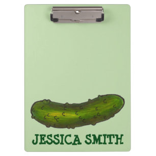 Personalisiert Green Kosher Dill Sour Pickle Deli Klemmbrett