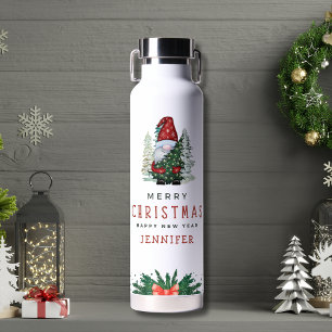Personalisiert Green Modern Frohe Weihnachten Trinkflasche