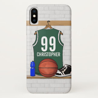 Personalisiert-Green-White-Basketball Jersey Case-Mate iPhone Hülle