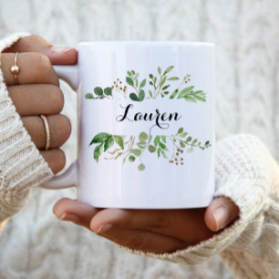 Personalisiert Greenery Bridesmaid Gift Kaffeetasse