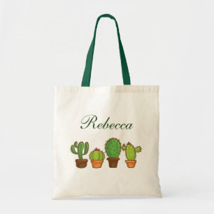 Personalisiert Greenery Cactus Pflanze Tragetasche