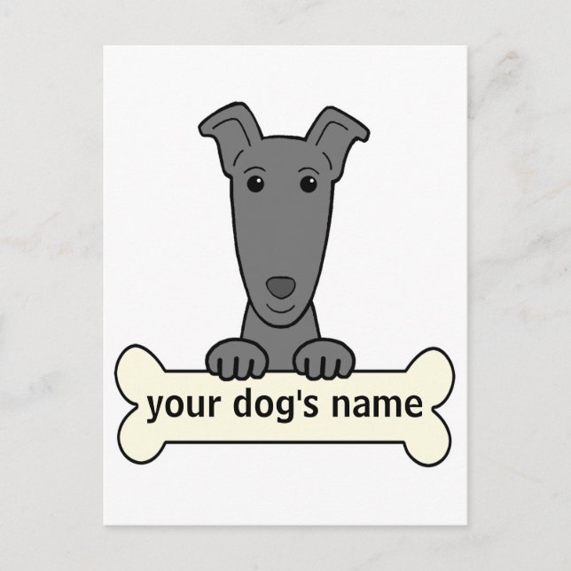 Personalisiert Greyhound Postkarte (Vorderseite)