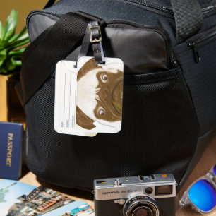 Personalisiert Grumpy AFICIONADO Puggy Cigar Gepäckanhänger