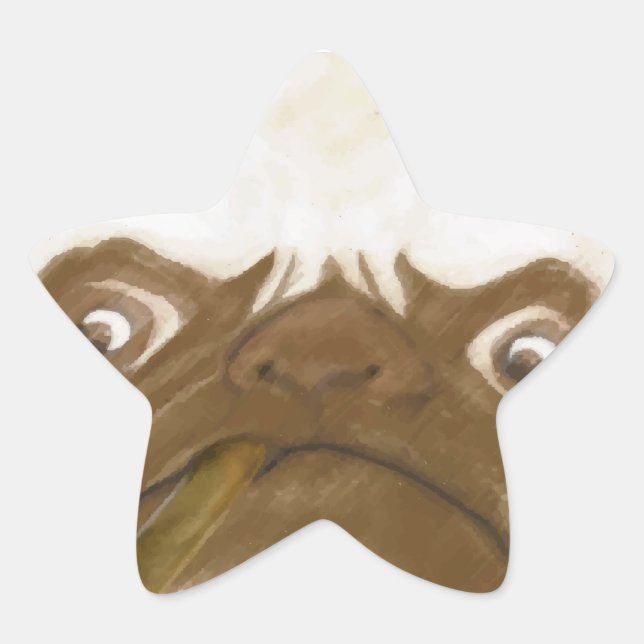 Personalisiert Grumpy AFICIONADO Puggy Cigar Stern-Aufkleber (Vorderseite)