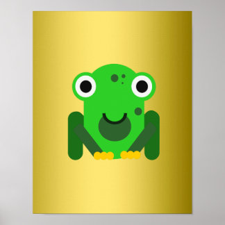 Personalisiert-grün Mr. Frog Poster