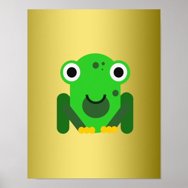 Personalisiert-grün Mr. Frog Poster (Vorne)