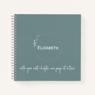 Personalisiert grün "Schreiben Sie Ihr nächstes Ka Notizbuch