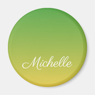 Personalisiert-grün und gelb-grün magnet