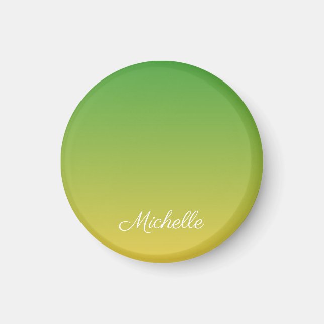 Personalisiert-grün und gelb-grün magnet (Vorne)