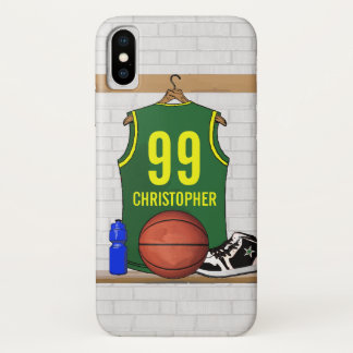 Personalisiert-grüner Basketball Jersey Case-Mate iPhone Hülle